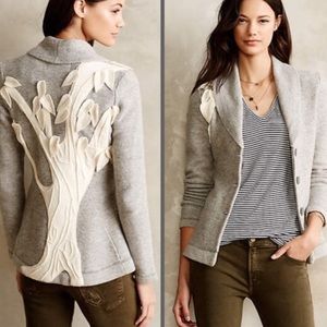 Anthropologie Rosie Neira Corsage wool blazer L